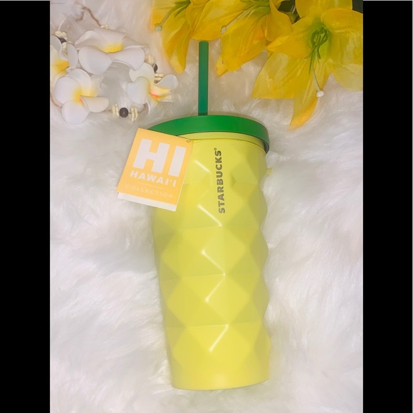 Starbucks Hawaii Pineapple Stainless Cup Steel Studded Tumbler 16oz Discontinued - Picture 6 of 15